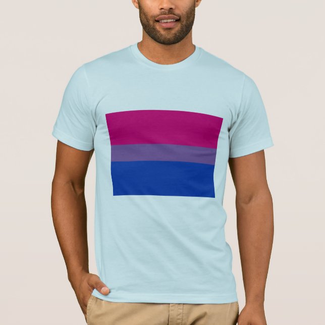 CAMISETA BANDERA OFICIAL DE ORGULLO BISEXUAL (Anverso)