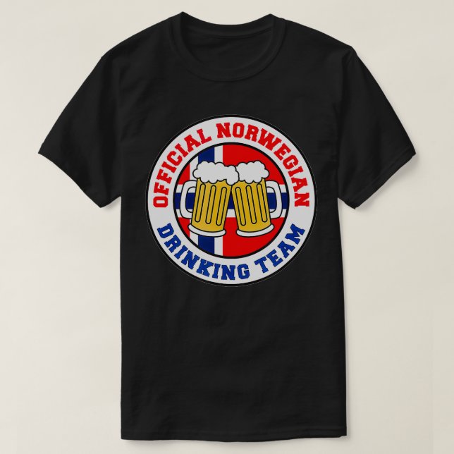 Camiseta Bandera oficial del equipo noruego de bebidas de N (Diseño del anverso)