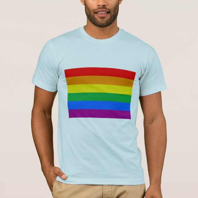 CAMISETA BANDERA OFICIAL DEL ORGULLO GAY (Anverso)