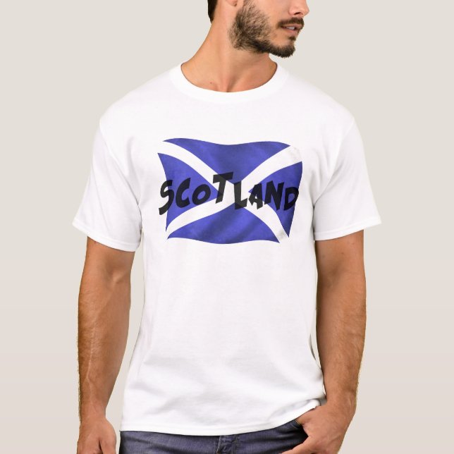 Camiseta Bandera ondulada de Escocia (Anverso)