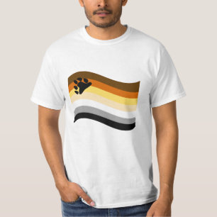 Camiseta Bandera ondulada de paw con orgullo de oso