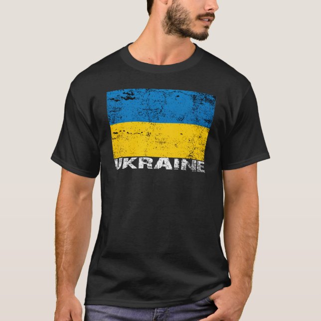 Camiseta Bandera ondulada de Ucrania (Anverso)