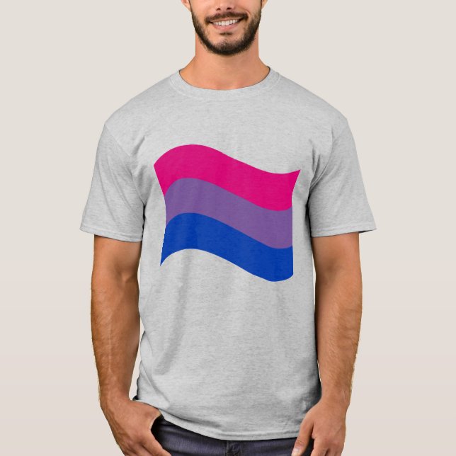 Camiseta Bandera ondulada del Orgullo Bisexual (Anverso)