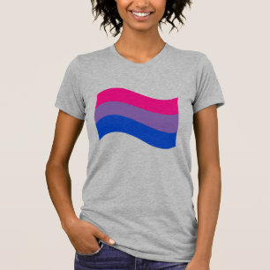 Camiseta Bandera ondulada del Orgullo Bisexual