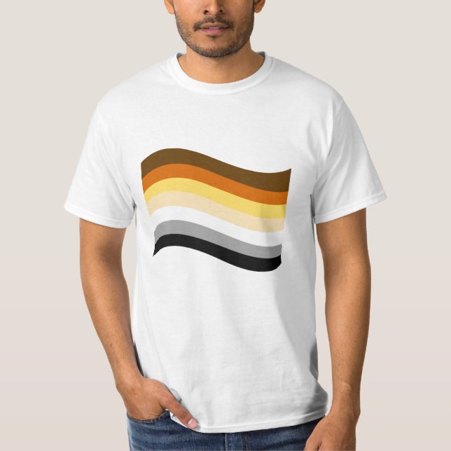 Camiseta Bandera ondulada del orgullo del oso (Anverso)