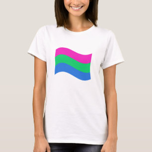 Camiseta Bandera ondulada del Orgullo Polisexual
