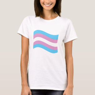 Camiseta Bandera ondulada del Orgullo Trans