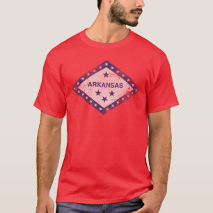 Camiseta Bandera ondulada vintage de Arkansas
