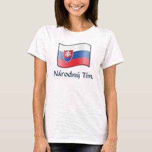 Camiseta Bandera onduladora de Eslovaquia Národný Tím T-Shi
