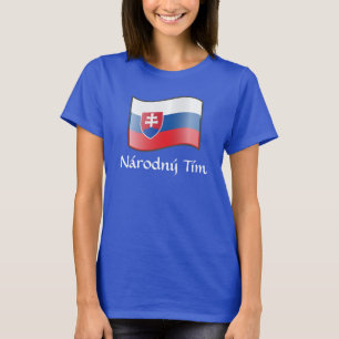 Camiseta Bandera onduladora de Eslovaquia Národný Tím T-Shi