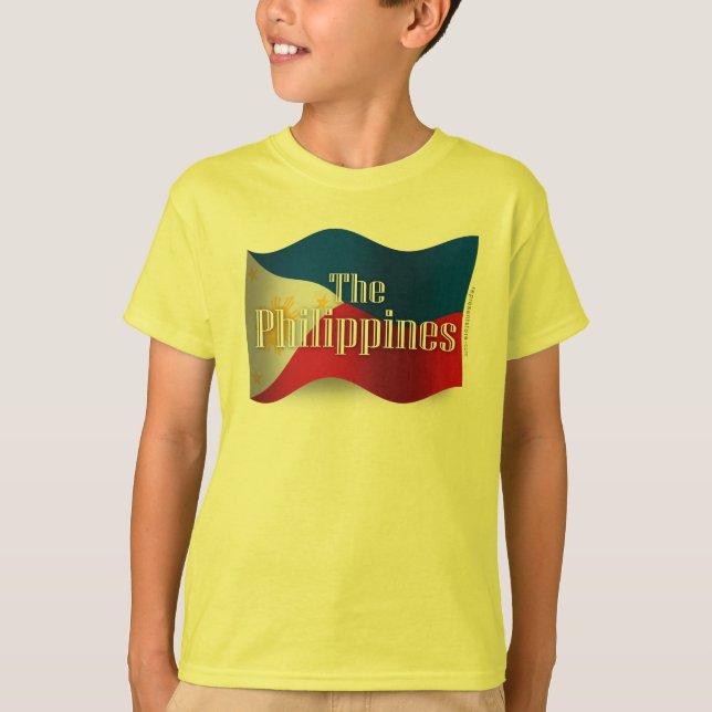 Camiseta Bandera ondulante de Filipinas (Anverso)