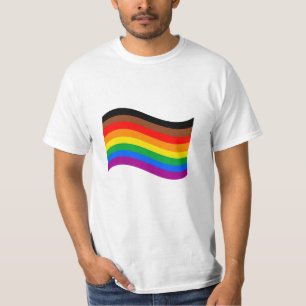 Camiseta Bandera ondulante del Orgullo Arcoiris de Philly