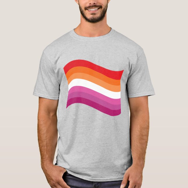 Camiseta Bandera ondular del orgullo gay (Anverso)