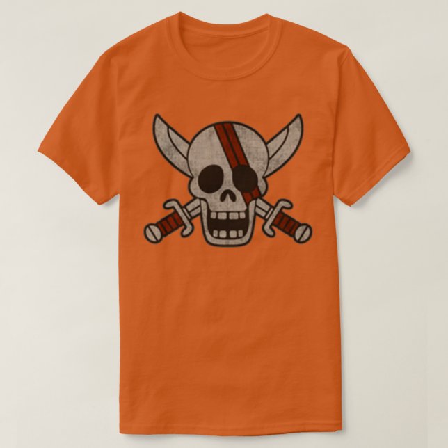 Camiseta Bandera OP 25 de los Piratas del Pelo Rojo (Diseño del anverso)