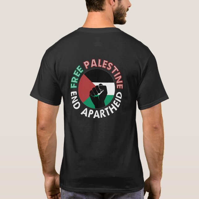 Camiseta Bandera Palestina del Apartheid (Reverso)