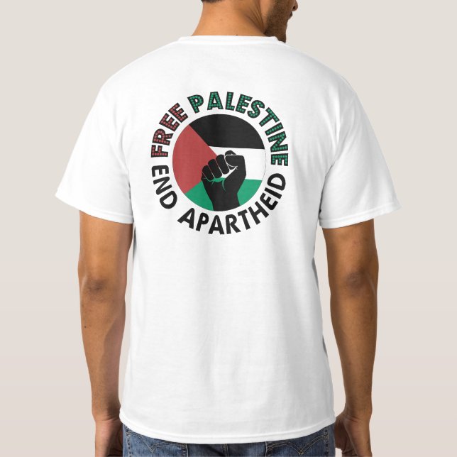 Camiseta Bandera Palestina del Apartheid (Reverso)