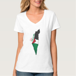 Camiseta Bandera palestina dentro de su mapa, Visita Palest