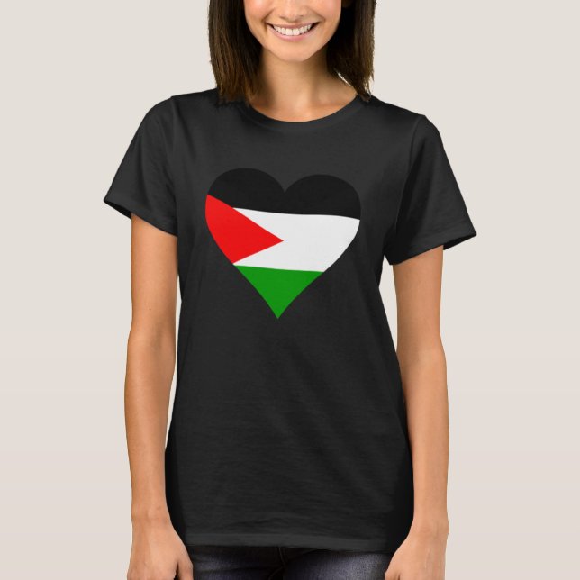 Camiseta Bandera Palestina: El corazón, los regalos de Pale (Anverso)