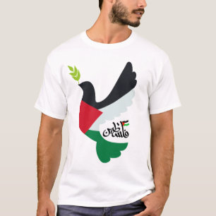 Camiseta Bandera palestina en lucha por la paz con nombre p