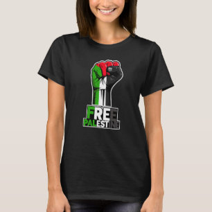 Camiseta Bandera Palestina Libre del puño palestino,