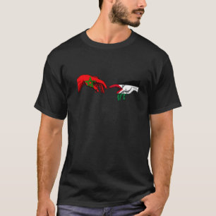 Camiseta Bandera palestina manos marroquíes palestinas
