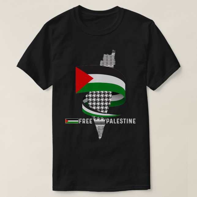Camiseta Bandera Palestina Mapa Palestina Libre (Diseño del anverso)