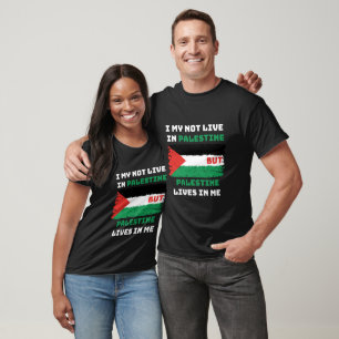 Camiseta Bandera palestina vive en mí.