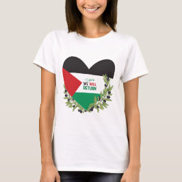 Camiseta Bandera palestina y ramas de olivo