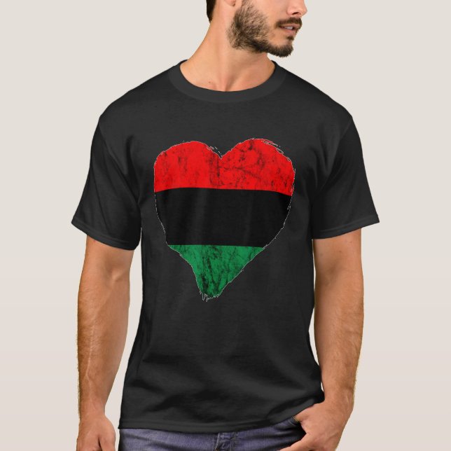 Camiseta Bandera panafricana de la UNIA Historia negra afro (Anverso)