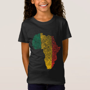 Camiseta Bandera Panafricana Huella digital Mes de Historia