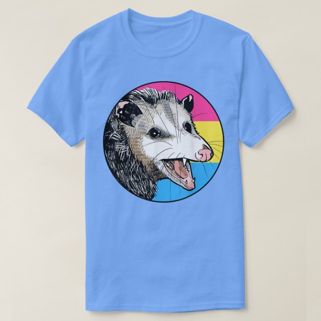 Camiseta Bandera Panseual Opossum Pan Orgullo LGBT Mes  (Diseño del anverso)