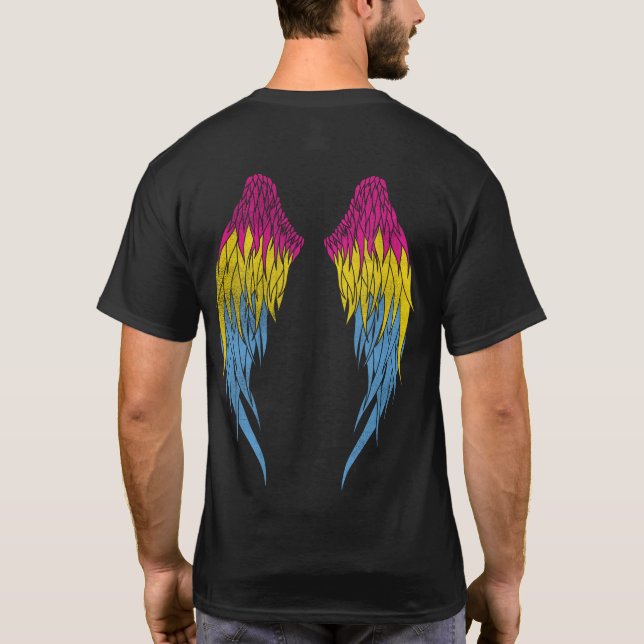 Camiseta Bandera Pansexual - Ángel Alas (Reverso)