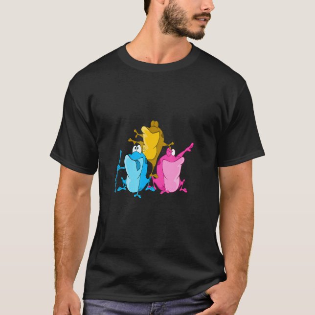 Camiseta Bandera Pansexual Bandera Color Ranas Sutil Pan Pr (Anverso)
