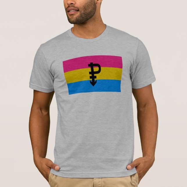 Camiseta Bandera Pansexual del orgullo (Anverso)