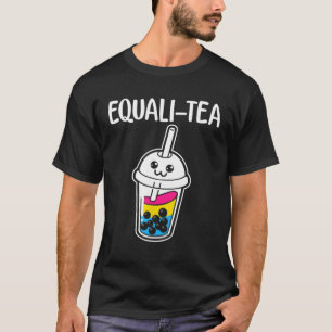Camiseta Bandera Pansexual del té de la leche de burbuja