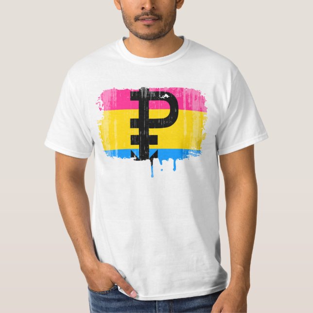 Camiseta Bandera Pansexual del vintage (Anverso)