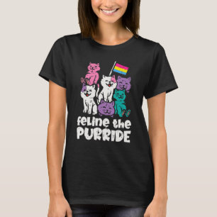 Camiseta Bandera Pansexual Fila De Los Gatos De Purride Pan