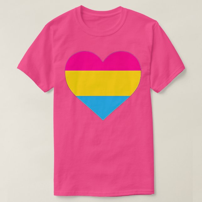 Camiseta Bandera Pansexual LGB Corazón de Amor Impresión de (Diseño del anverso)