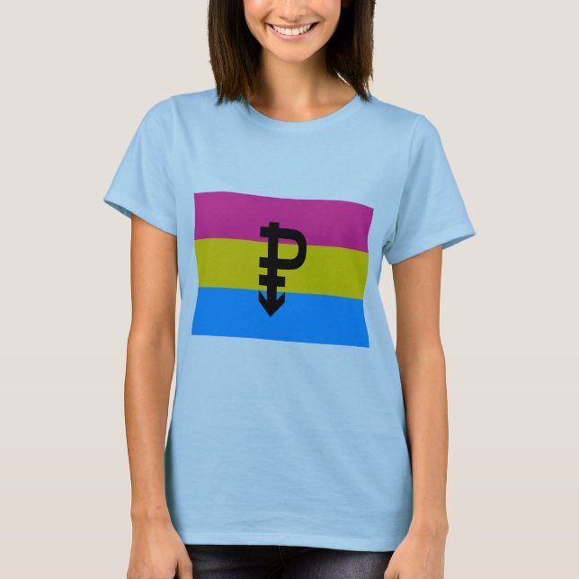 CAMISETA BANDERA PANSEXUAL OFICIAL DEL ORGULLO (Anverso)
