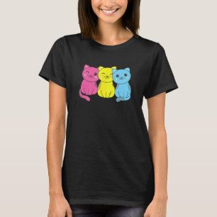 Camiseta Bandera Pansexual Orgullo Pan Gatos LGBTQ Gato pan