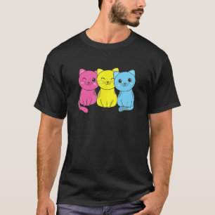 Camiseta Bandera Pansexual Orgullo Pan LGBTQ Gatos Gato pan