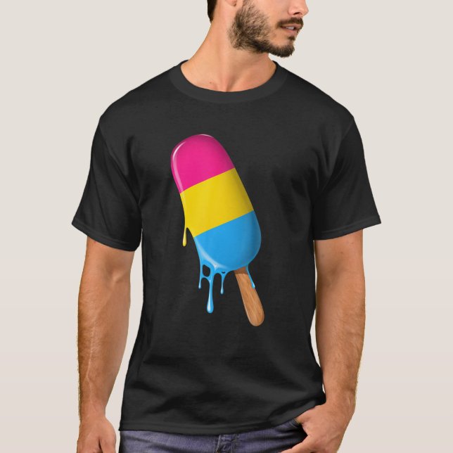 Camiseta Bandera Pansexual Pansexual del Crema de Hielo Pan (Anverso)