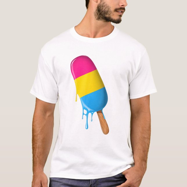Camiseta Bandera Pansexual Pansexual del Crema de Hielo Pan (Anverso)