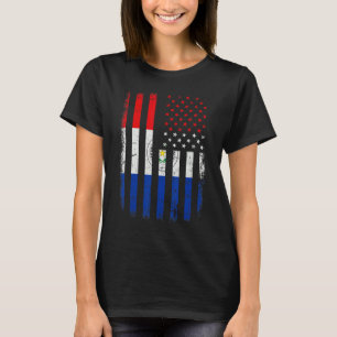Camiseta Bandera paraguaya norteamericana remonta Paraguay