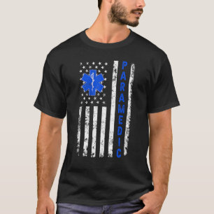 Camiseta Bandera Paramédica Vintage de EE. UU. para Medi Mé