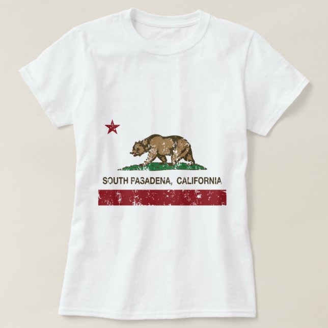 Camiseta Bandera Pasadena del sur del estado de California (Diseño del anverso)