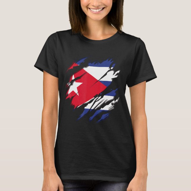 Camiseta Bandera Patrimonio de la Identidad Cuba (Anverso)