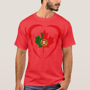 Camiseta Bandera patriota canadiense portuguesa Hea