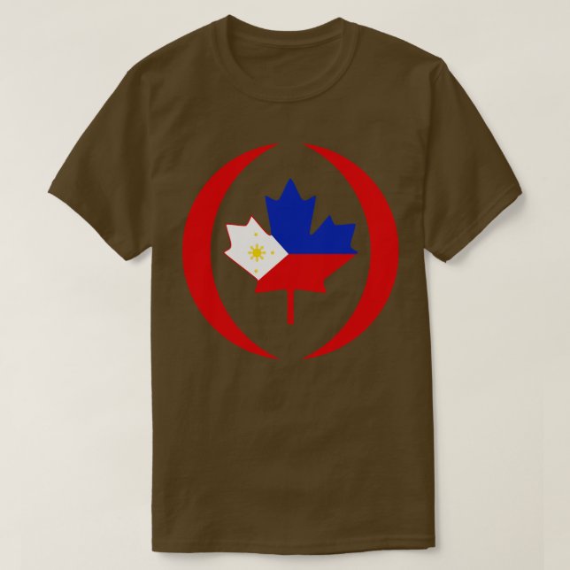 Camiseta Bandera patriota filipina canadiense multinacional (Diseño del anverso)