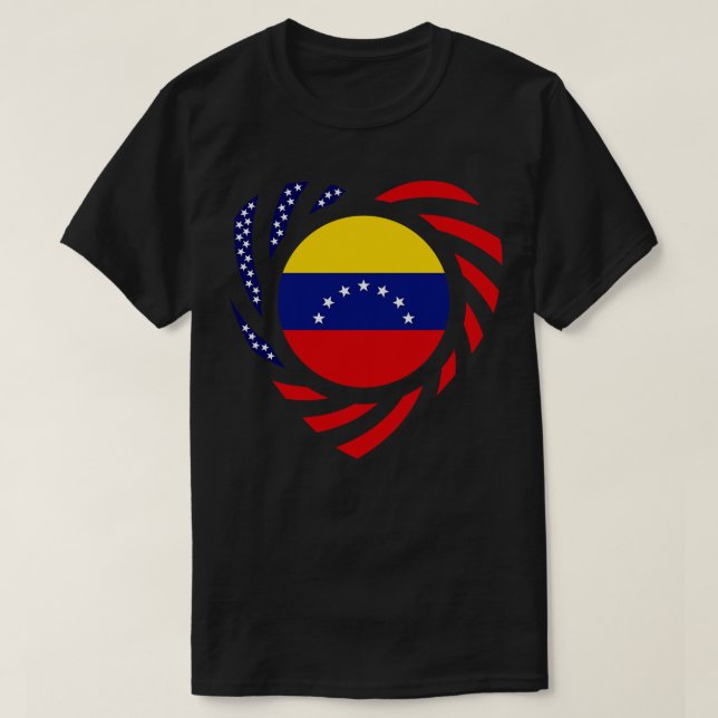 Camiseta Bandera patriota multinacional venezolana estadoun (Diseño del anverso)